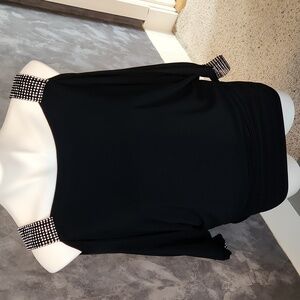 Betsy Adam Navy Blue Cold Shoulder Dress Sz 10